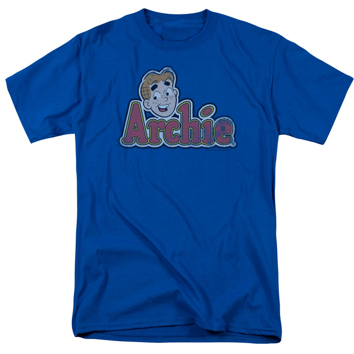 Archie Comics Distressed Archie Logo Mens T Shirt Royal Blue