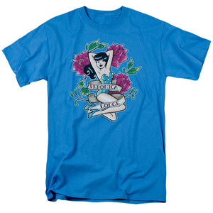 Archie Comics Veronica Tattoo Mens T Shirt Turquoise