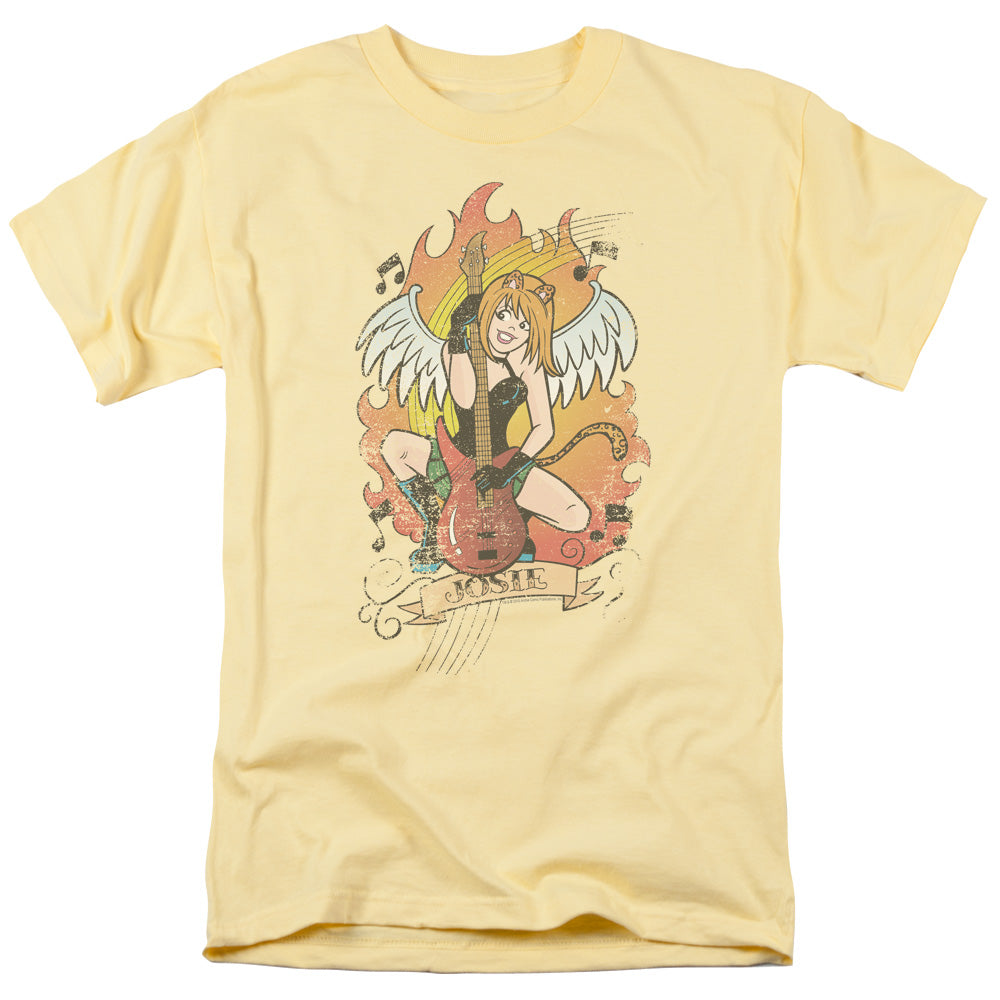 Archie Comics Josie Tattoo Mens T Shirt Yellow