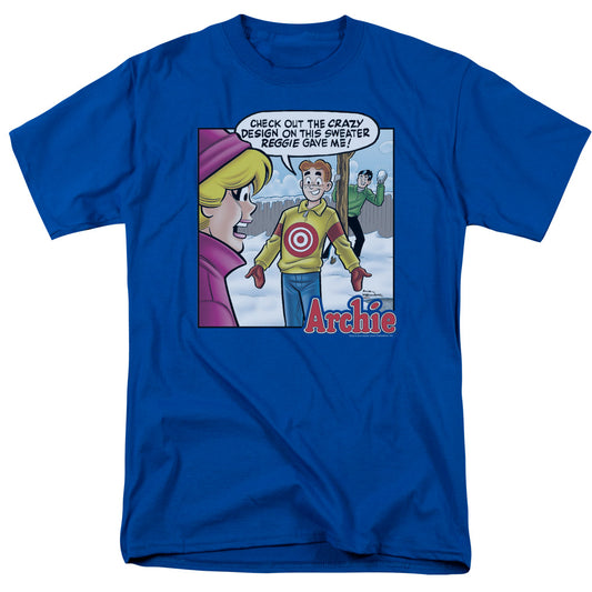 Archie Comics Crazy Sweater Mens T Shirt Royal Blue