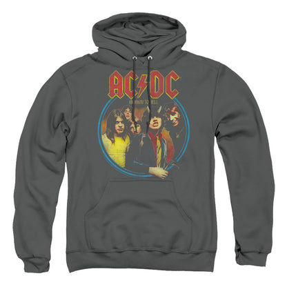 ACDC Highway To Hell Mens Hoodie Charcoal