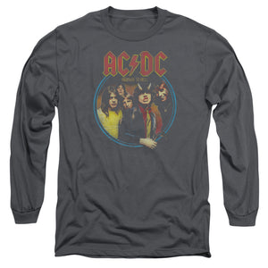 AC/DC Highway To Hell Mens Long Sleeve Shirt Charcoal