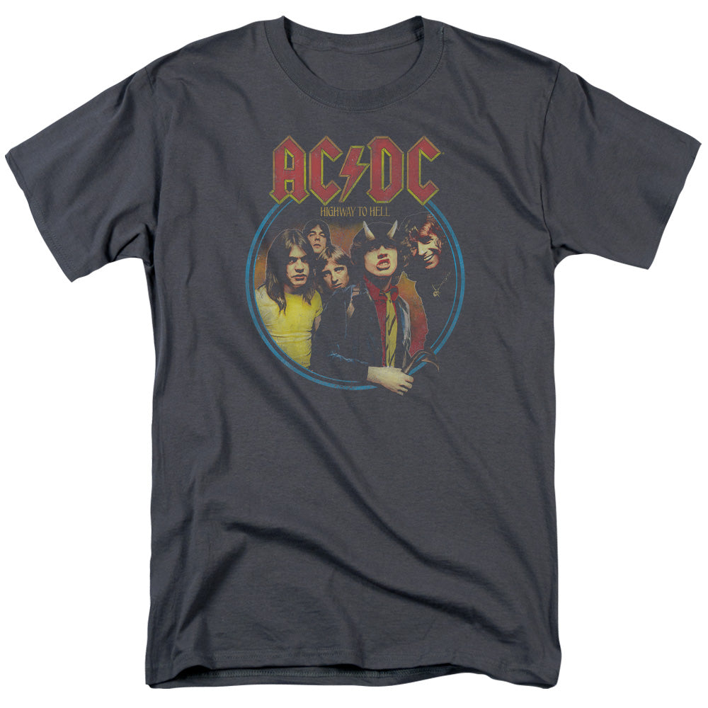 AC/DC Highway To Hell Mens T Shirt Charcoal