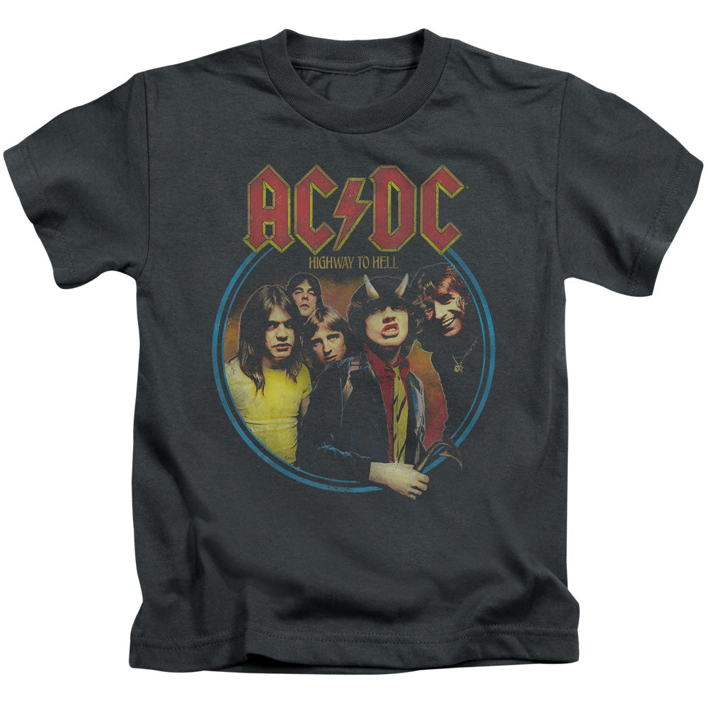 AC/DC Highway To Hell Juvenile Kids Youth T Shirt Charcoal
