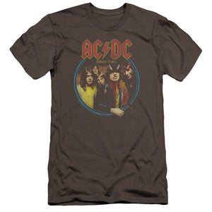 AC/DC Highway To Hell Premium Bella Canvas Slim Fit Mens T Shirt Charcoal