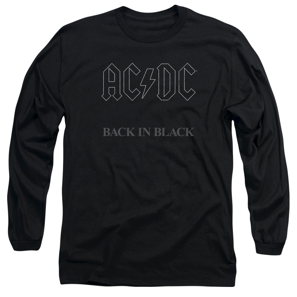 AC/DC Back In Black Mens Long Sleeve Shirt Black