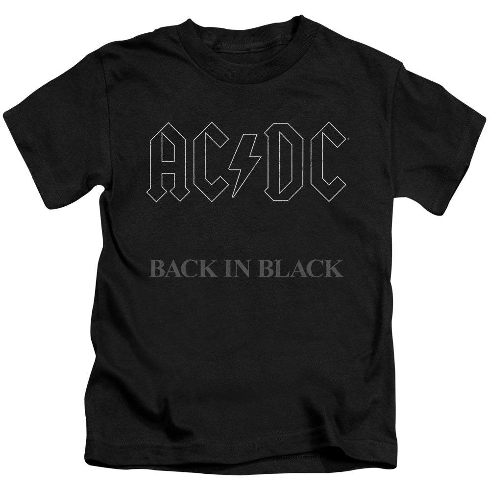 AC/DC Back In Black Juvenile Kids Youth T Shirt Black