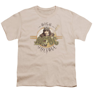 AC/DC High Voltage Kids Youth T Shirt Cream