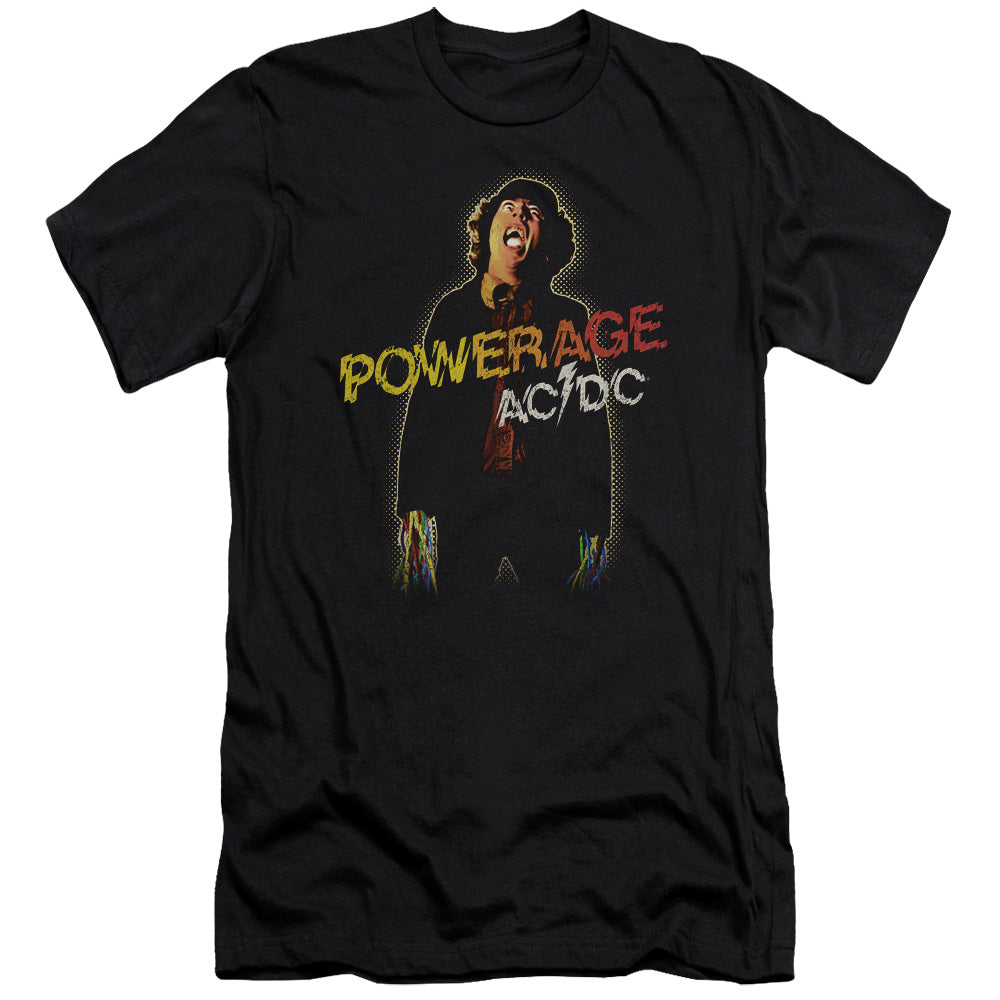 AC/DC Powerage Slim Fit Mens T Shirt Black