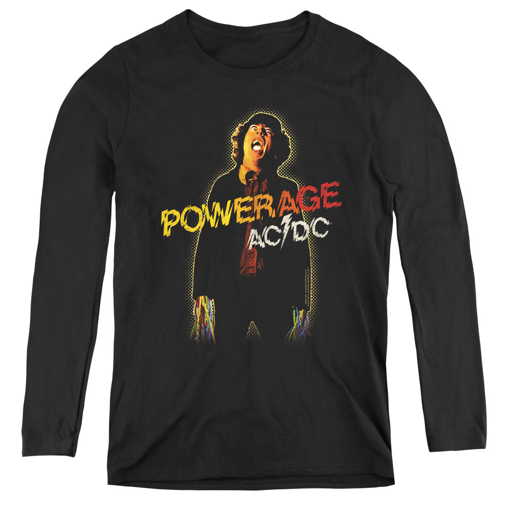 AC/DC Powerage Womens Long Sleeve Shirt Black