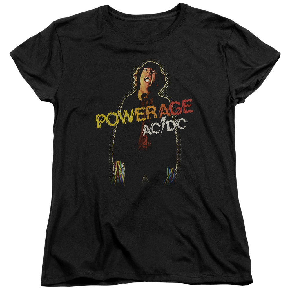 AC/DC Powerage Womens T Shirt Black