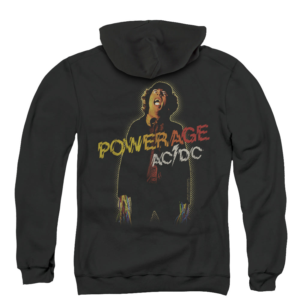 AC/DC Powerage Back Print Zipper Mens Hoodie Black