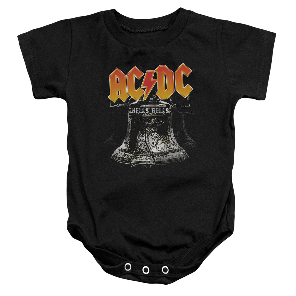 AC/DC Hells Bells Infant Baby Snapsuit Black