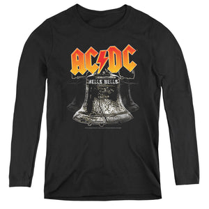 AC/DC Hells Bells Womens Long Sleeve Shirt Black