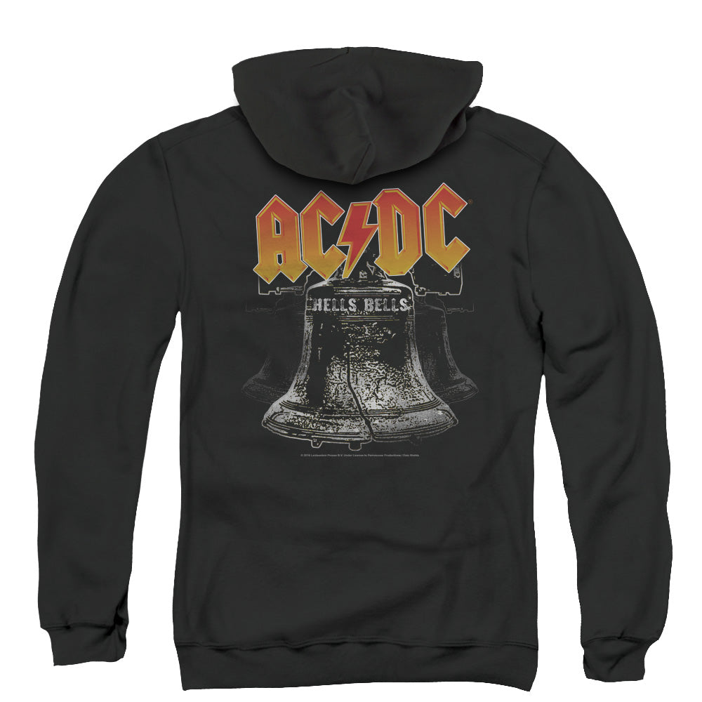 AC/DC Hells Bells Back Print Zipper Mens Hoodie Black