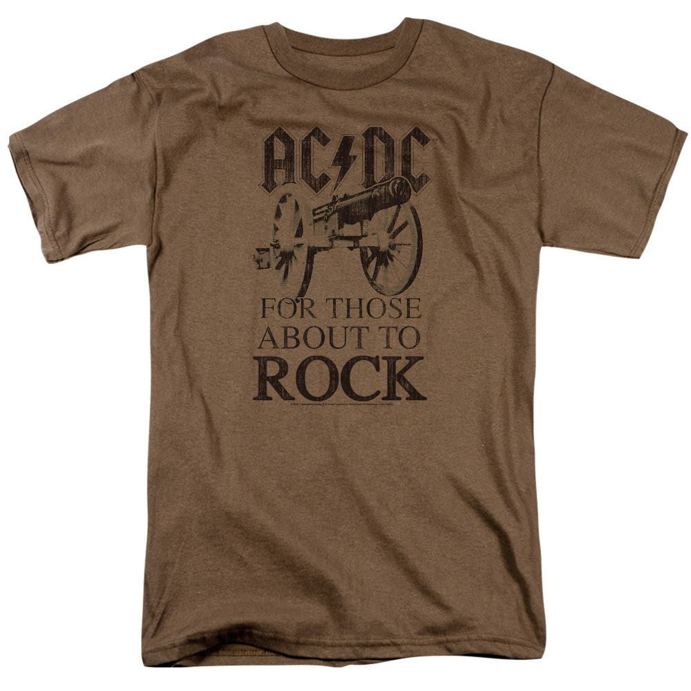 AC/DC For Those About To Rock Mens T Shirt Safari Green