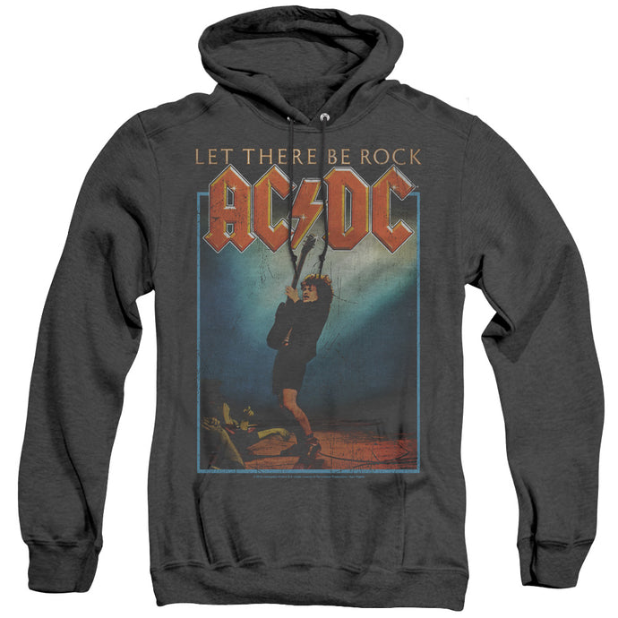 AC/DC Let There Be Rock Heather Mens Hoodie Black