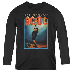 AC/DC Let There Be Rock Womens Long Sleeve Shirt Black