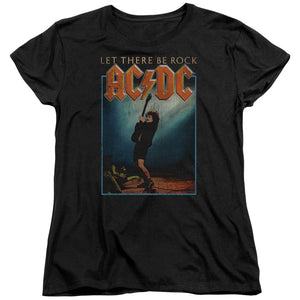 AC/DC Let There Be Rock Womens T Shirt Black