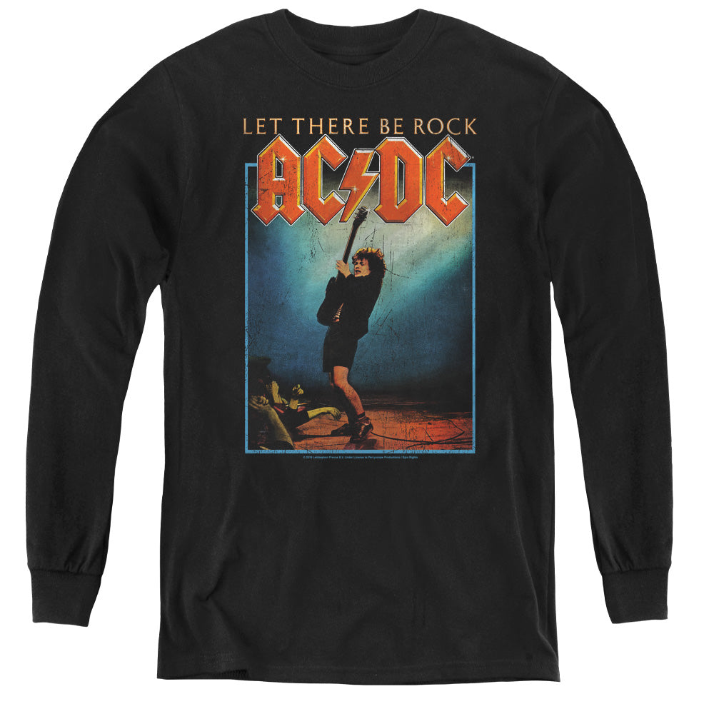 AC/DC Let There Be Rock Long Sleeve Kids Youth T Shirt Black