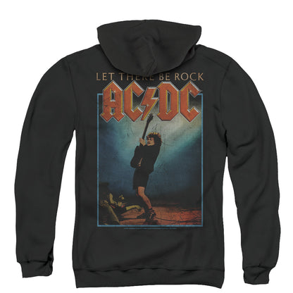 AC/DC Let There Be Rock Back Print Zipper Mens Hoodie Black