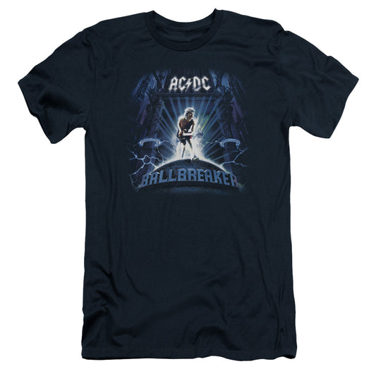 AC/DC Ballbreaker Slim Fit Mens T Shirt Navy