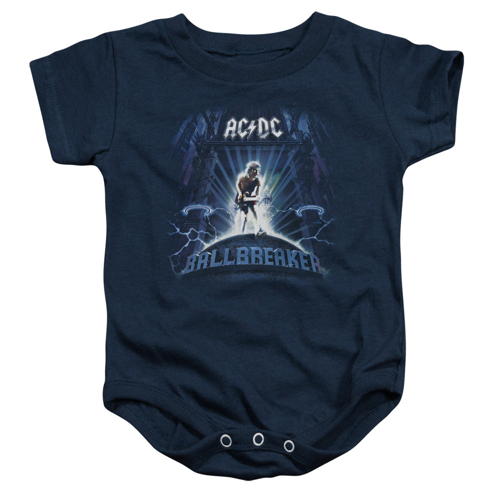 AC/DC Ballbreaker Infant Baby Snapsuit Navy