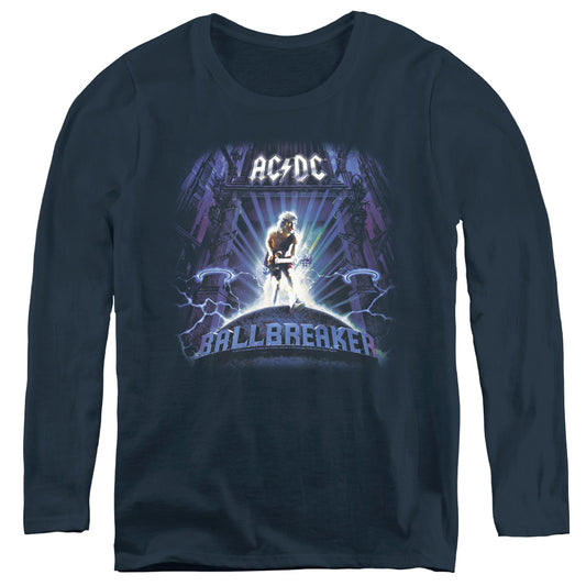 AC/DC Ballbreaker Womens Long Sleeve Shirt Navy