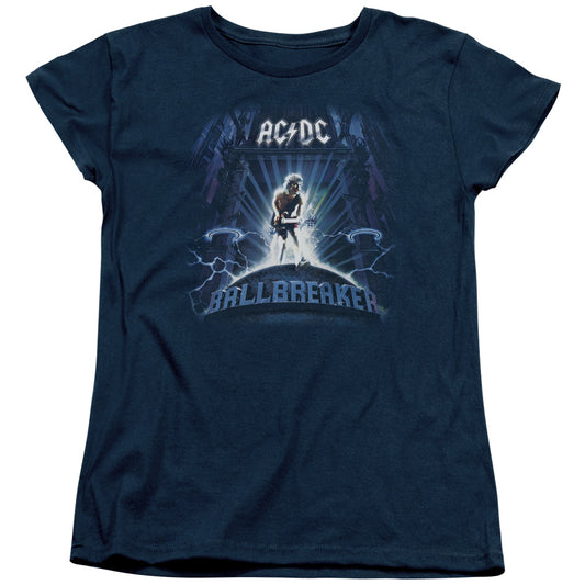 AC/DC Ballbreaker Womens T Shirt Navy Blue