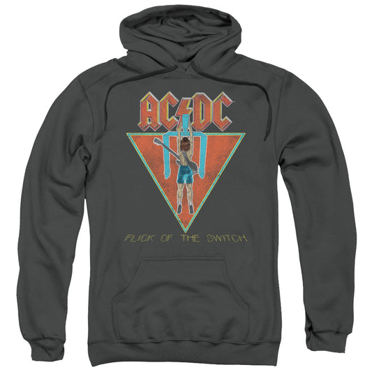 AC/DC Flick Of The Switch Mens Hoodie Charcoal