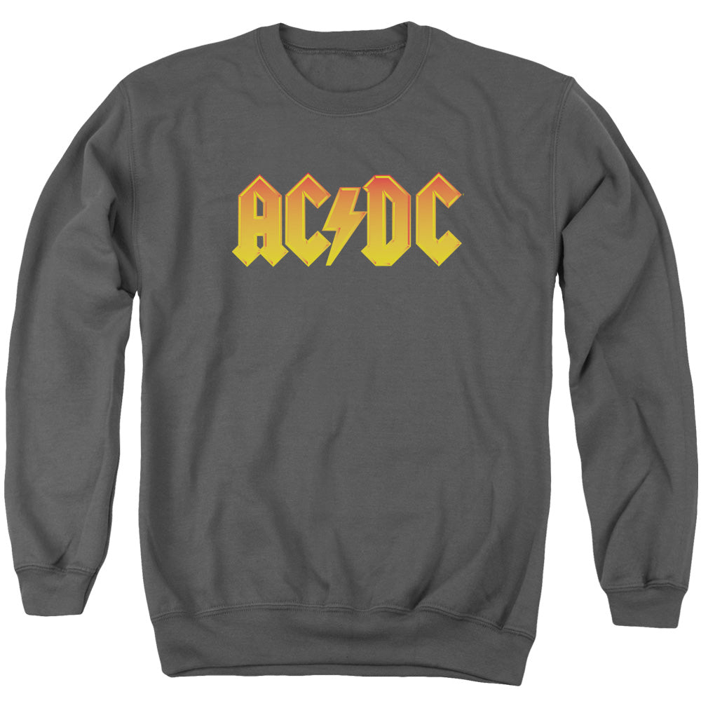 AC/DC Logo Mens Crewneck Sweatshirt Charcoal