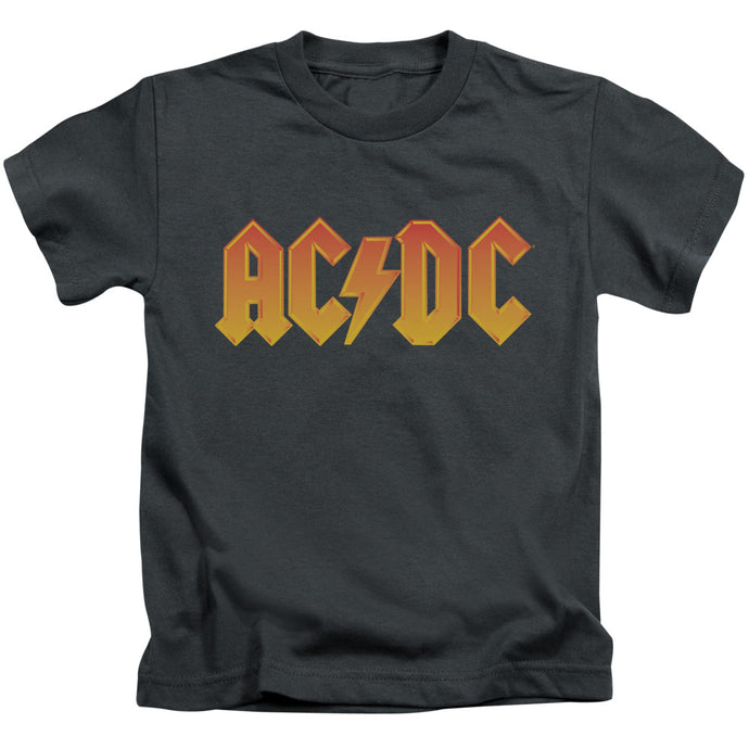 AC/DC Logo Juvenile Kids Youth T Shirt Charcoal