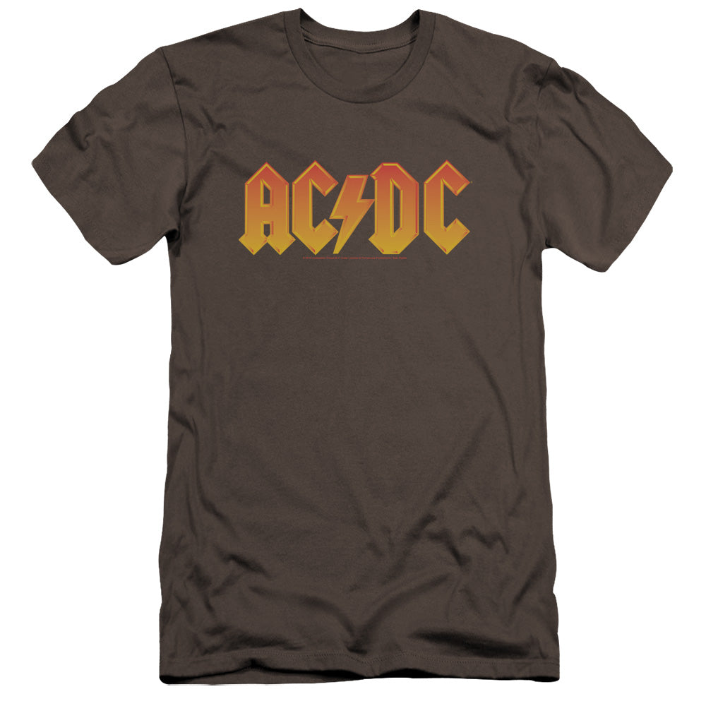 AC/DC Logo Premium Bella Canvas Slim Fit Mens T Shirt Charcoal