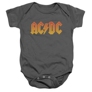 AC/DC Logo Infant Baby Snapsuit Charcoal