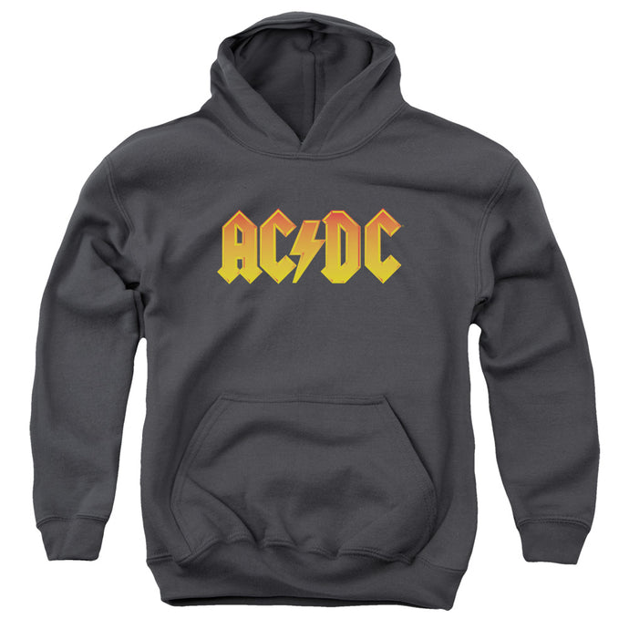 AC/DC Logo Kids Youth Hoodie Charcoal