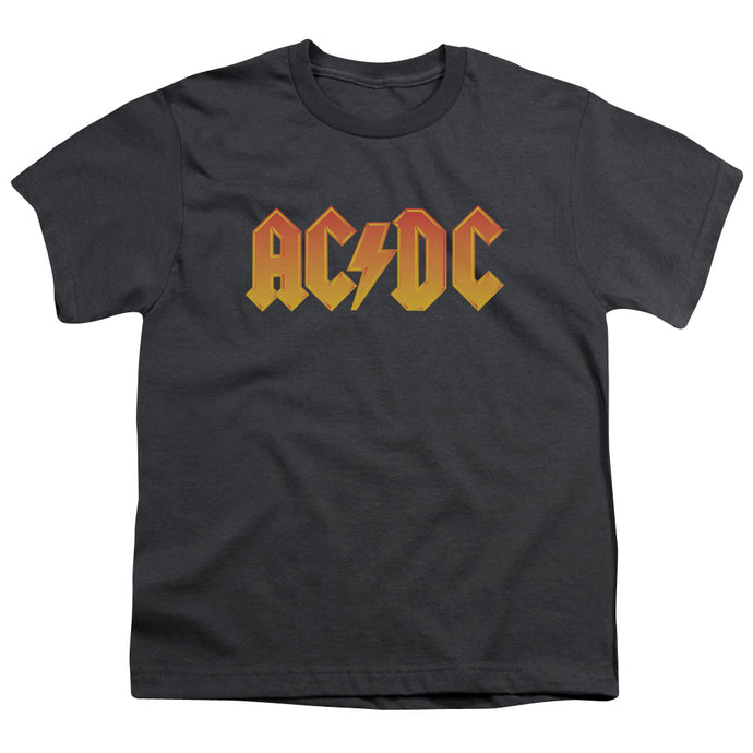 AC/DC Logo Kids Youth T Shirt Charcoal