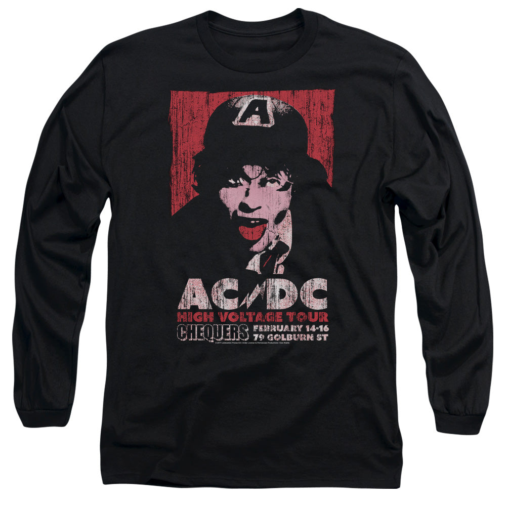 AC/DC High Voltage Live 1975 Mens Long Sleeve Shirt Black