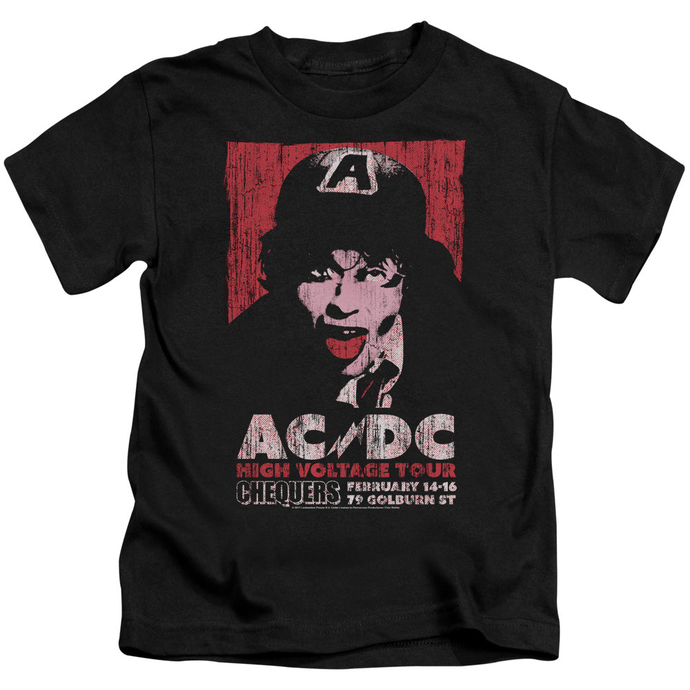 AC/DC High Voltage Live 1975 Juvenile Kids Youth T Shirt Black