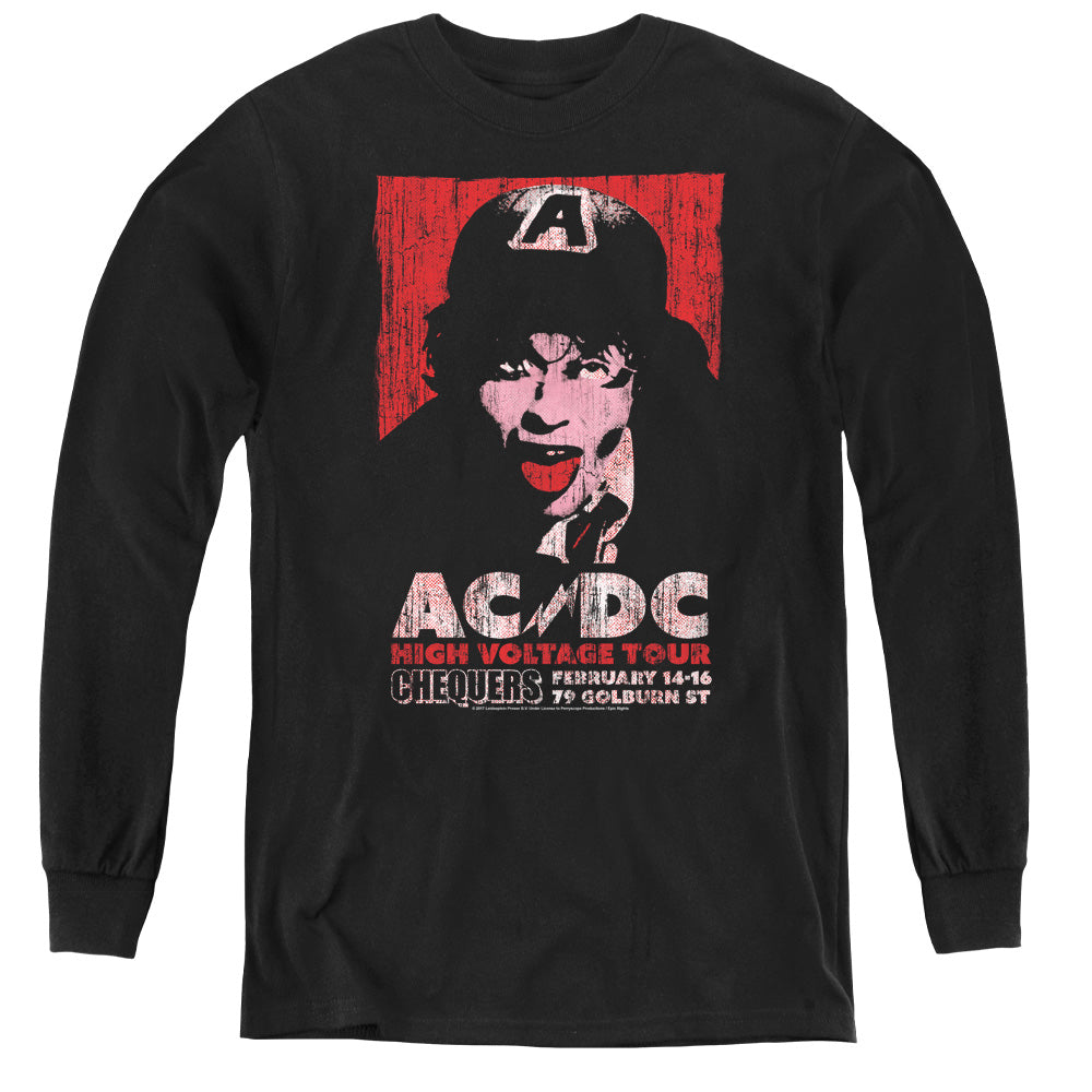 AC/DC High Voltage Live 1975 Long Sleeve Kids Youth T Shirt Black