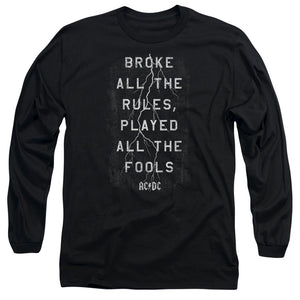 AC/DC Struck Mens Long Sleeve Shirt Black