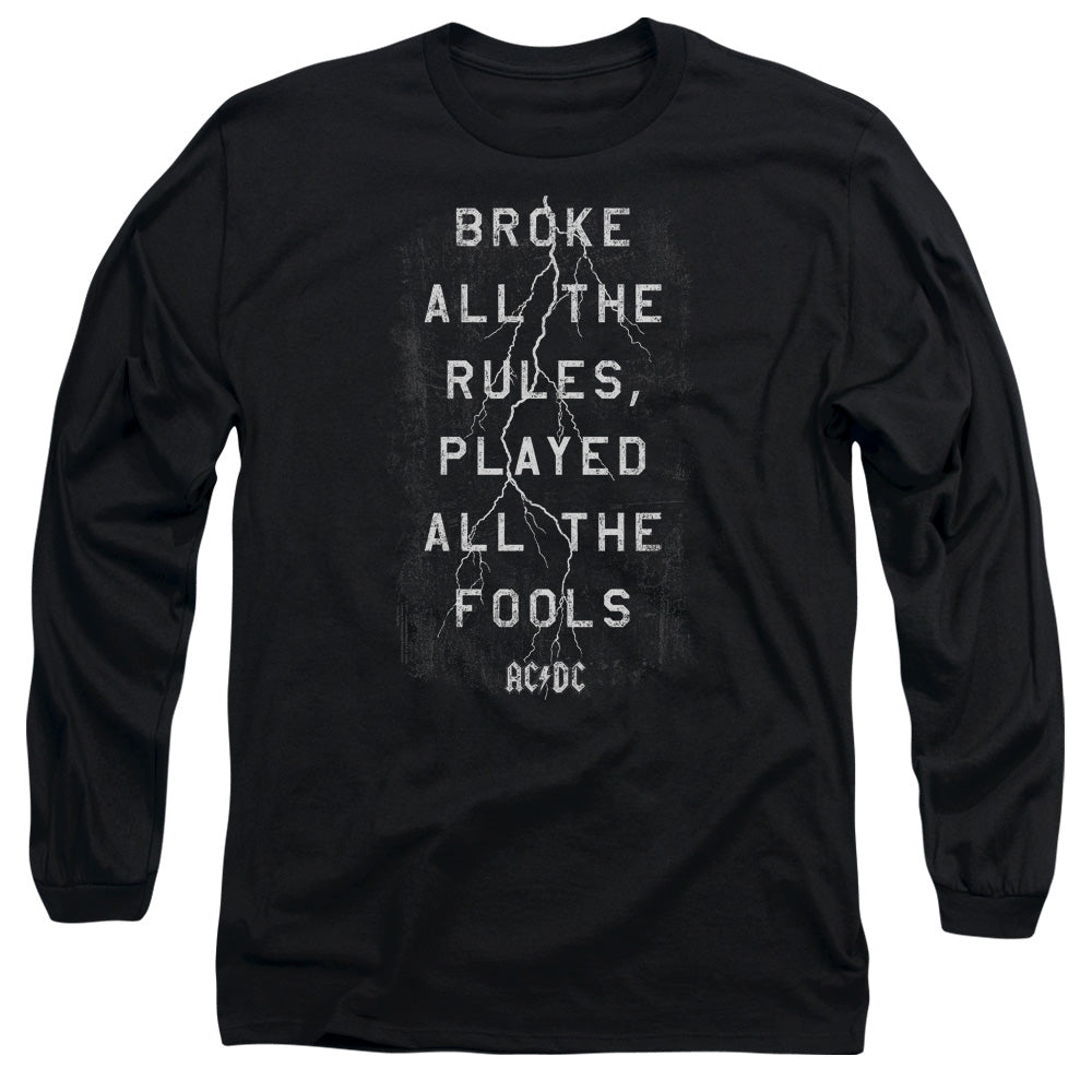AC/DC Struck Mens Long Sleeve Shirt Black