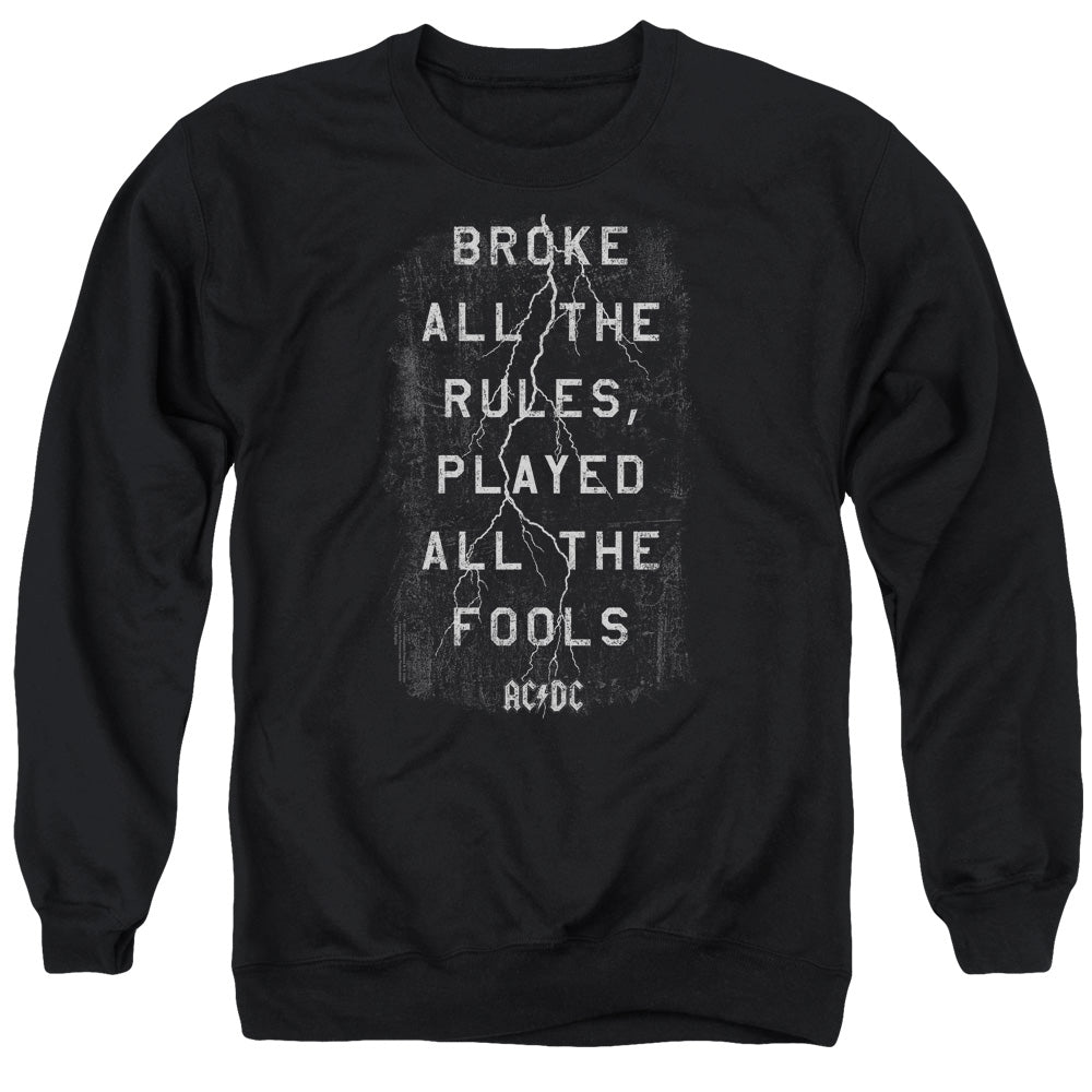 AC/DC Struck Mens Crewneck Sweatshirt Black