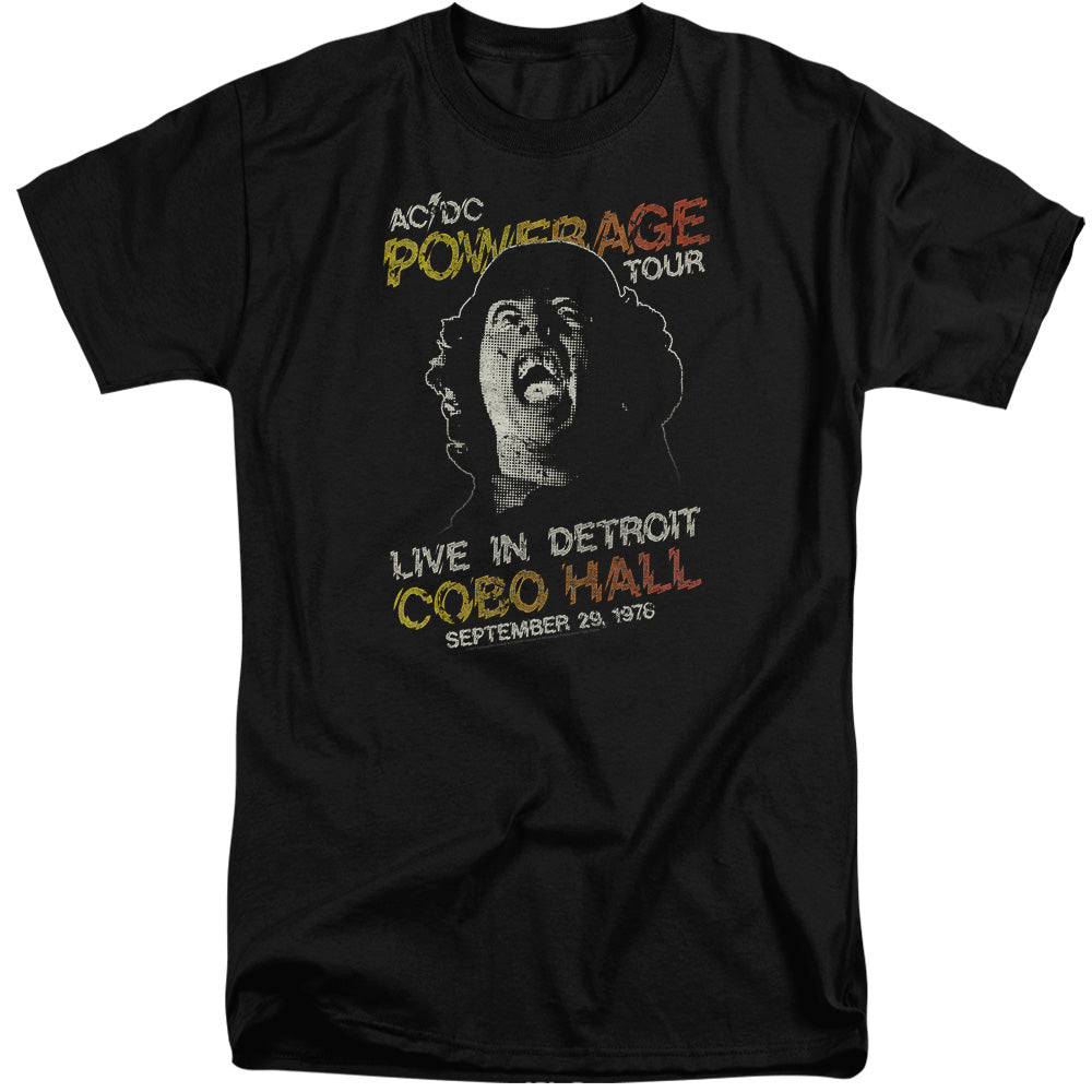 ACDC Powerage Tour Mens Tall T Shirt Black