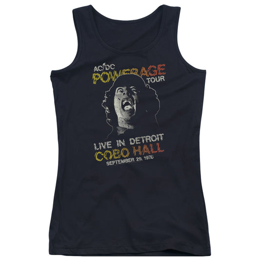 AC/DC Powerage Tour Womens Tank Top Shirt Black