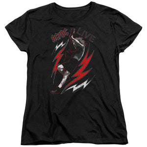 AC/DC Live Womens T Shirt Black