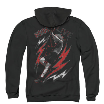 AC/DC Live Back Print Zipper Mens Hoodie Black