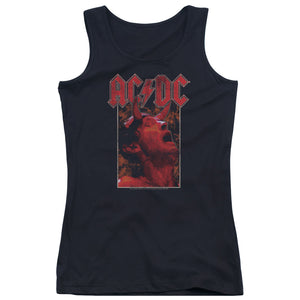 AC/DC Horns Womens Tank Top Shirt Black