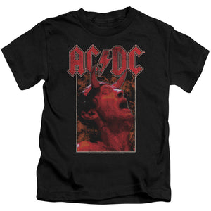 AC/DC Horns Juvenile Kids Youth T Shirt Black