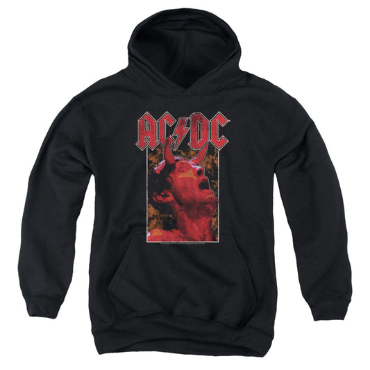 AC/DC Horns Kids Youth Hoodie Black