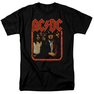 AC/DC Group Distressed Mens T Shirt Black